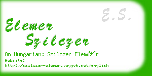 elemer szilczer business card